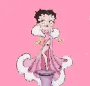 Pinky Betty Boop dancing on top