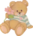 bear with pink flower