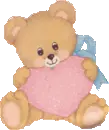 bear with pink heart