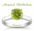 August peridot ring - Connie