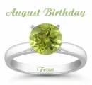 August peridot ring - Fran