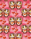 Owl Couple Hearts - background