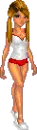 Bed Time Doll- Shorty Red Shorts