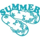 summer flip flops blue