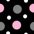 black white pink gray polka dots