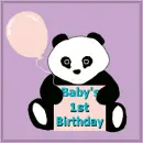 panda 1st birthday 