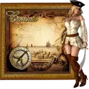 Map and pirate. Connie
