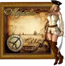 Map and pirate. Migdalia