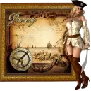 Map and pirate. Jenny