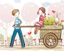 Cute Lovers- Wagon Ride