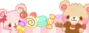Sweets divider white background