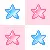 Blue and pink star bg