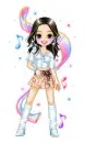 A cute cartoon doll