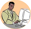 man on computer