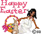Happy Easter black doll