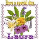 Flowers in polka dots- Laura