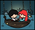 Princess Ariel and prince Eric