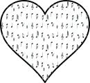 heart with musical notes