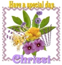Flowers in Polka dot Frame - Chrissi