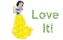 Snow White love it text 