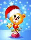 Santa Bear - background - xmas