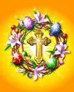 Easter Cross - background - spring