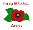 August Birth Flower - Anna - poppy