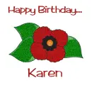 August Birth Flower - Karen - poppy