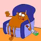 drunk fat cat