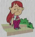 Sad girl in the rain
