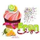 Fran - Cupcake - Birthday - Orange/Lime