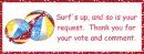 Surf's up and so is your request.