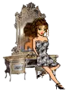 doll in black dress