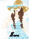 Sara text with kawaii girl