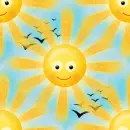 Cute Summer Sun seamless