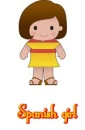 Spanish girl with spain flag