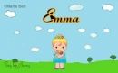 Emma text with girl in spring
