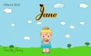 Jane text with girl in spring
