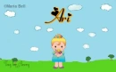 Ari text with girl in spring