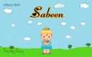 Sabeen text with girl in spring