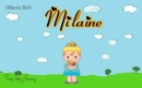Milaine text with girl in spring
