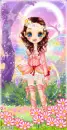 Pretty doll in a garden