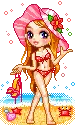 Cute doll on the beach