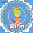 Ririn text with girl with hearts
