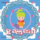 Ramesh text with girl with hearts
