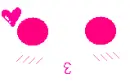 Kawaii love mood face 