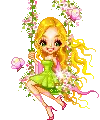 Blonde doll swinging