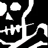 black and white skull
