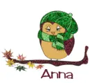 Autumn girl owl - Anna