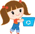 Recycling girl